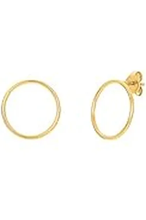 Noelani Pendientes de plata de ley 925, 1,5 cm, dorados, con caja de regalo