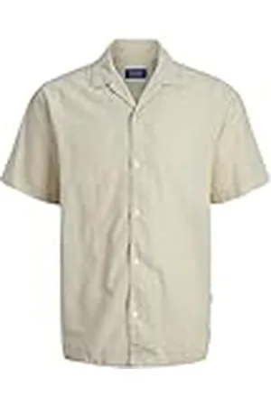 JACK & JONES Joreaster Palma Seersucker-Camiseta SS Camisa de Manga Corta, , XS para Hombre