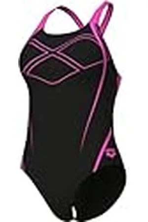 Arena Feel Graphic Swim Pro Back Traje de Baño para Mujer, Bañador de Secado Rápido, Deportivo en Tejido Maxfit Eco Resistente al Cloro y a la Sal con Protección UV UPF 50+