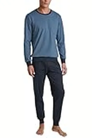 Calida Relax Essentials Conjunto de Pijama, Color Azul, 56 Hombres