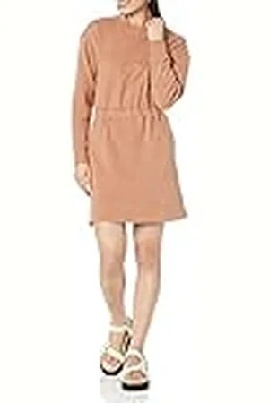 Amazon Vestido Tipo Sudadera con Cintura Ajustada (Disponible en Tallas Grandes) Mujer, , M
