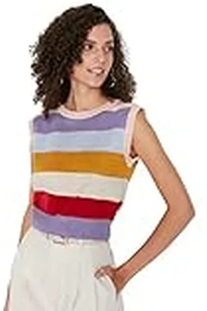 Trendyol Camisa Süveter con Bloc de Color Suéter, , M para Mujer