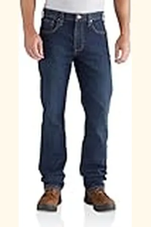 Carhartt Hombre, Vaquero Con 5 Bolsillos, Ajuste Ligeramente Holgado, Tecnología Rugged Flex®, Azul , W40 / L32