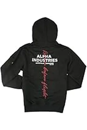 Alpha Industries Signature BP Hoody Sudadera con Capucha, , M para Hombre