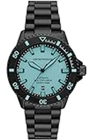 Emporio Armani Reloj Analógico para Hombres de Mecánico de Cuerda Manual con Correa en Acero Inoxidable AR60084