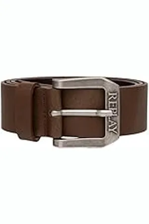 Replay Cinturón de piel para hombre, marrón (Dk Brown Wood 110), 105 cm