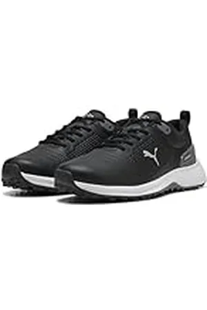 PUMA Fusion Plus SL, Zapatos de Golf Hombre, Black White, 45 EU