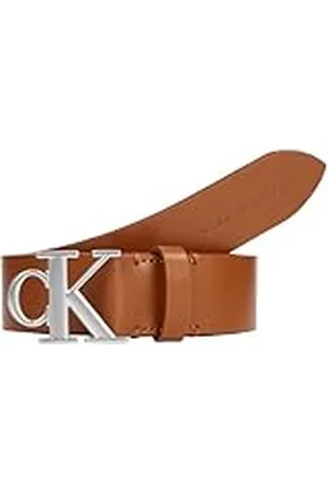 Calvin Klein Jeans Cinturón Mujer de piel, Marrón, 75 cm