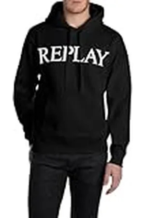 Replay M3104 Sudadera con Capucha, 098 Negro, XS para Hombre