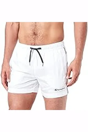 Champion Legacy Beachshorts American Tape Bañador para Hombre, Color Blanco, M