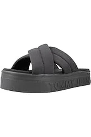 Tommy Hilfiger Sandalias de Verano para Mujer, (Black), 36