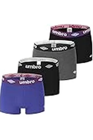 Umbro Umb/1/Bcbx4 Ropa Interior de Hombres, Negro, M (Pack de 4)