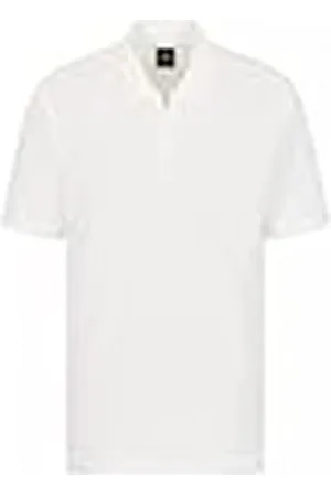 Armani Exchange AX Stacked Logo Cotton Piquet Zip Up Polo, , XL para Hombre
