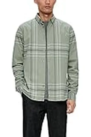 QS by s.Oliver Hemd Langarm, Slim Fit Camisa de Manga Larga, Corte Entallado, , M para Hombre
