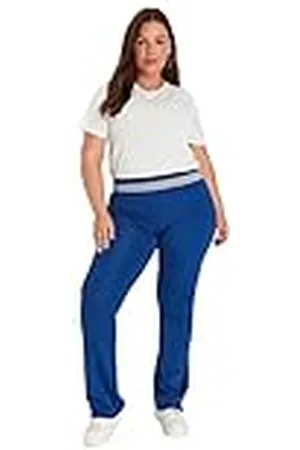 Trendyol Pantalones de chándal de Talla Grande Regular para Mujer Deportivos, , XXXL
