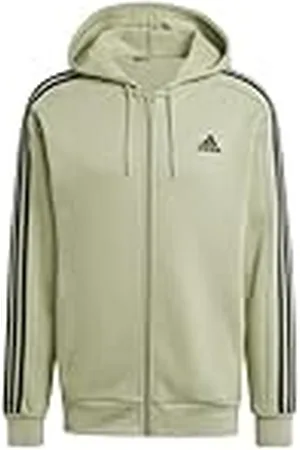adidas Hombre Essentials Fleece 3-Stripes Full-Zip Hoodie, , S Tall