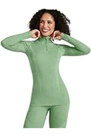 Falke Wool-Tech High Zip Neck W L/s Sh lana hilo funcional secado rápido 1 pieza, Capa de base superior Mujer, , M