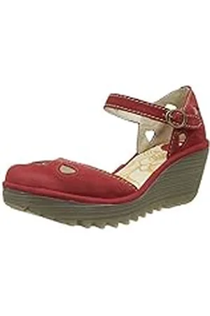 Fly London Yuna, Zapatos de tacón con Punta Cerrada Mujer, Rojo (Lipstick Red 135), 41 EU