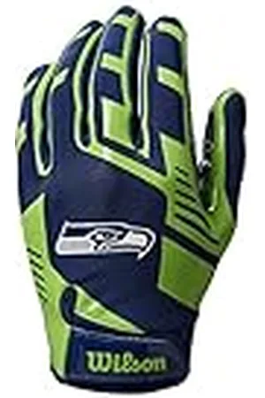 Wilson Guantes NFL TEAM SUPER GRIP, Talla única para jóvenes, Silicona/licra elástica