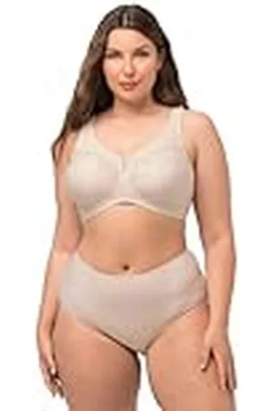 Ulla Popken Entlastungs-BH, Cup C-G Sujetador Relieve, Opaco, perlweiß, 115E para Mujer