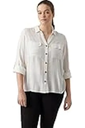 VERO MODA Vmbumpy L S Camiseta New Curve Noos Blusas, Blanco Nieve, 52 para Mujer