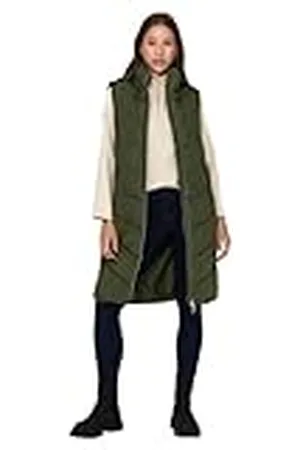 JDY FINNO Long Padded Waistcoat New NOOS Weste, Forest Night/Detail