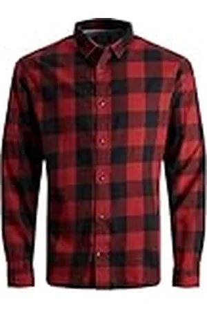 JACK & JONES Jjegingham Noos Jnr Camiseta de Sarga L/S Camisa, , 164 para Niños