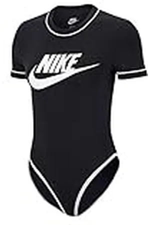 Nike Heritage - Body para Mujer (Talla L), Color Blanco y Negro