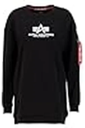 Alpha Industries Basic Long OS Chaqueta, Negro (Black-03), S para Mujer