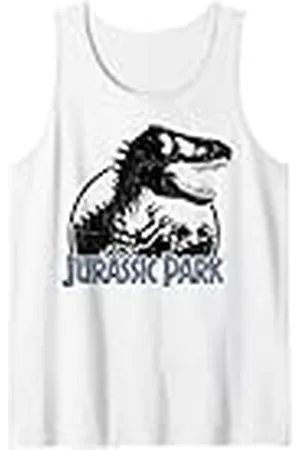 Jurassic Park Logotipo oscuro clásico de T-Rex de Camiseta sin Mangas