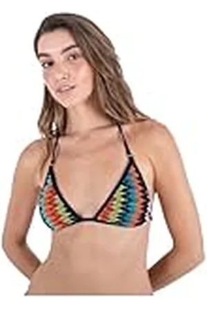 Hurley Correa de Hombro de Punto Chevron Tri Parte Superior de Bikini, , S para Mujer