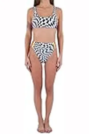 Hurley Braga de Bikini Cintura Alta Mujer - Nascar RVSB Moderate
