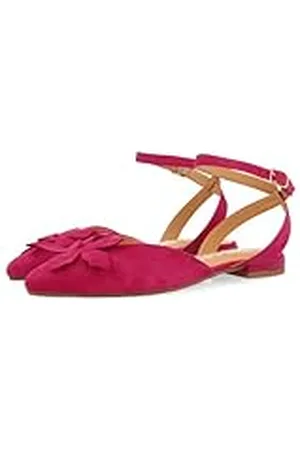 Gioseppo Bailarinas DE Piel Fucsia DESTALONADAS con Detalle DE Flor para Mujer Howey