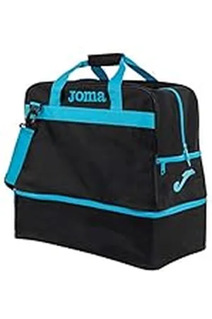 Joma Bolsa de Deporte Grande Training III, Talla S, Color Negro Turquesa Fluor