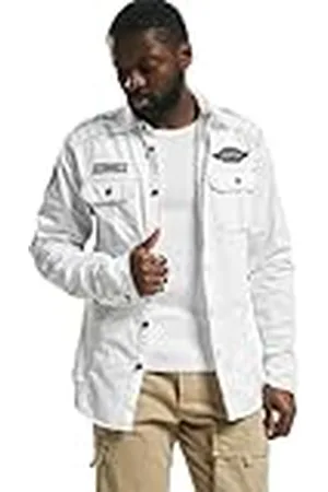 Brandit Luis Vintage Shirt Long Sleeve, color: white, size: 4XL