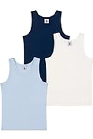 Petit Bateau A0CT0 Camisetas sin Mangas, , 14 ANS (Pack de 3) para Niños