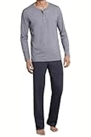 Schiesser Schlafanzug Lang Mit Knopfleiste-Nightwear Set Conjuntos de Pijama, , L para Hombre