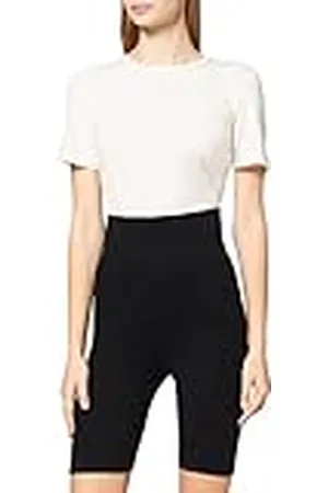 Urban classics Ladies Radler-Hose High Waist Cycle Shorts Pantalones Cortos de Yoga, Negro , XL para Mujer