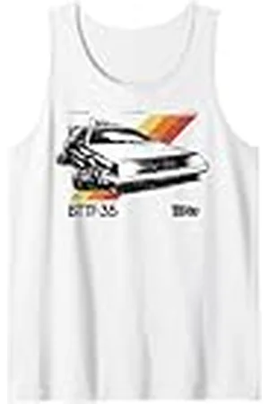 Back To The Future DeLorean con rayas retro número 35 de Regreso al Futuro Camiseta sin Mangas
