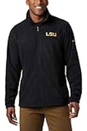 Columbia NCAA LSU Tigers Collegiate Flanker III - Chaqueta de forro polar para hombre (talla S), color negro