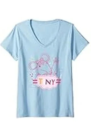 Clangers Mujer Tiny Clanger Cute Wave Retro Camiseta Cuello V