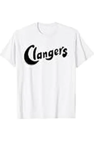 Clangers Logotipo clásico de texto negro de , retro Camiseta