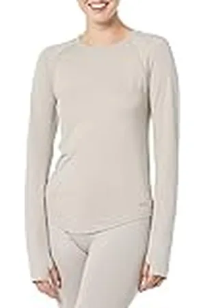 Amazon Camiseta Deportiva sin Costuras de Manga Larga Mujer, , M