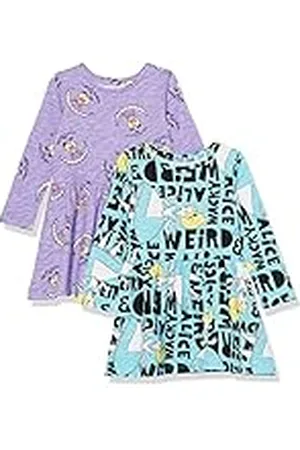 Amazon Disney | Marvel | Star Wars | Frozen | Princess Vestidos de Punto para Jugar de Manga Larga (Anteriormente Spotted Zebra) Niña, Pack de 2, , 3 años
