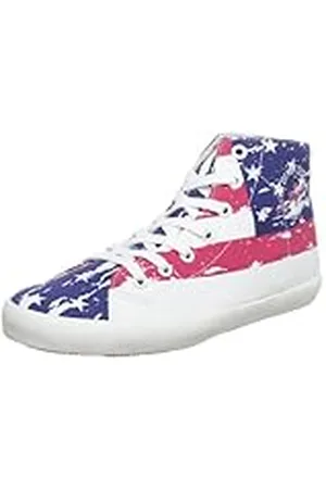 QS by s.Oliver Casual, Zapatillas Altas Mujer, Blanco-Weiß (Multicolour 990), 36
