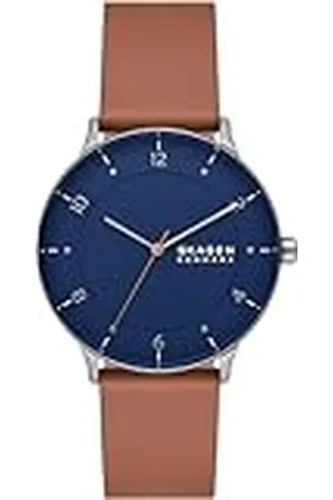 Skagen RIIS reloj para hombre, movimiento de cuarzo con correa de acero o piel, , 40MM