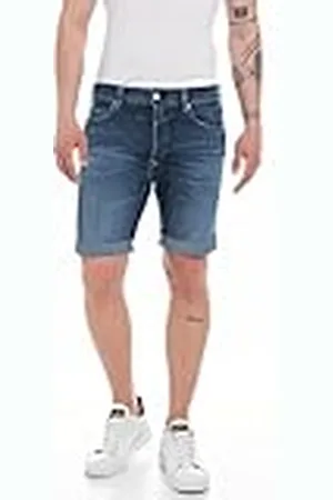 Replay MA981Y RBJ.901 Bio, Pantalónes cortos vaquero con tejido elástico para hombre, , 28W