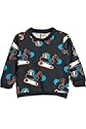 Koton Sweatshirt Crane Printed Crew Neck Long Sleeve Brushed Interior, Sudadera Niños Bebes,