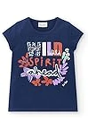Tuc Tuc Camiseta Punto Manga Corta de niña en Marino y Estampado