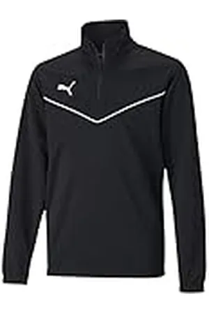 PUMA Teamrise 1/4 Zip Top Jr Sudadera, Unisex niños, Black White, 176